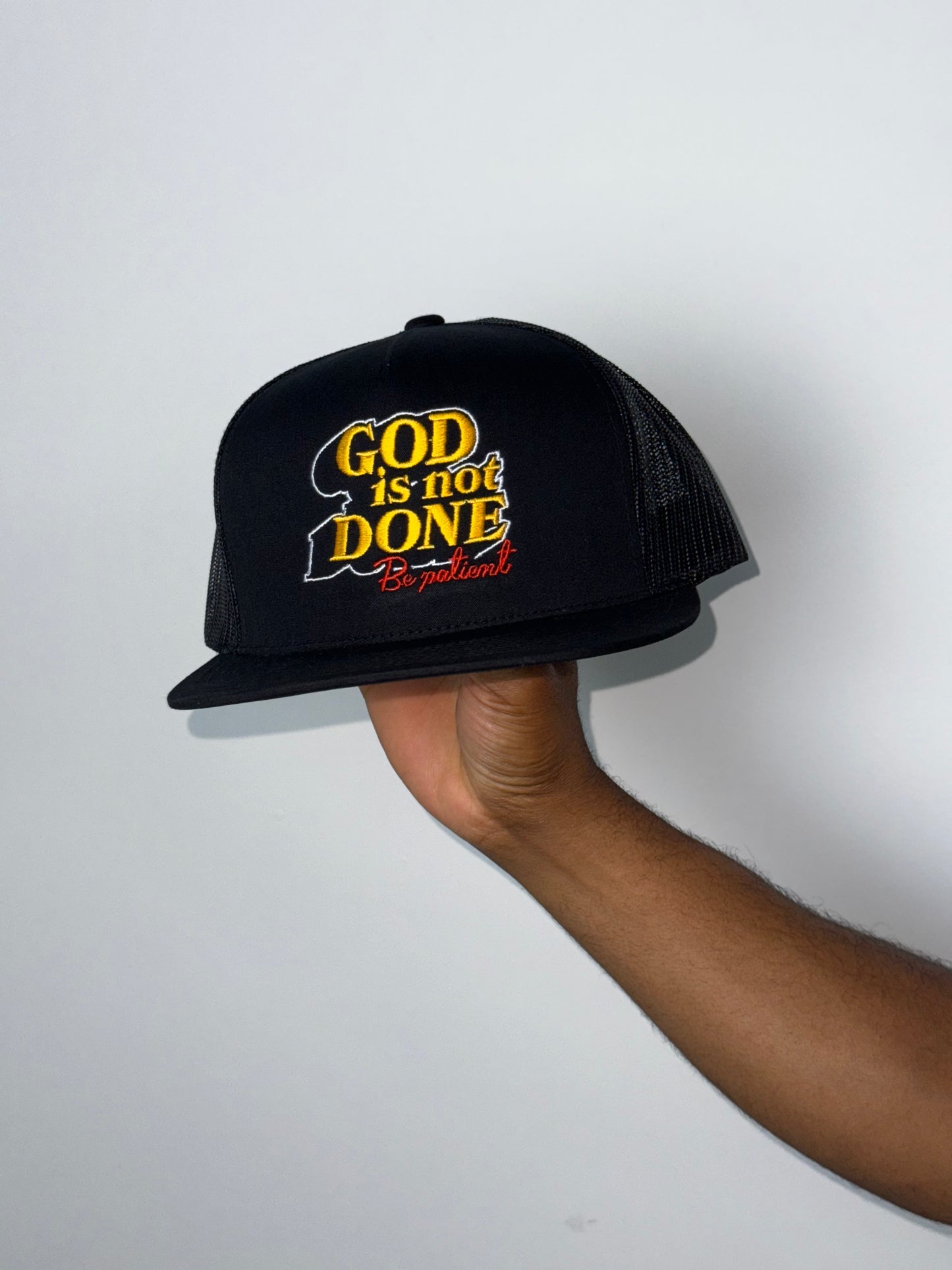 God Is Not Done Embroidered Hat